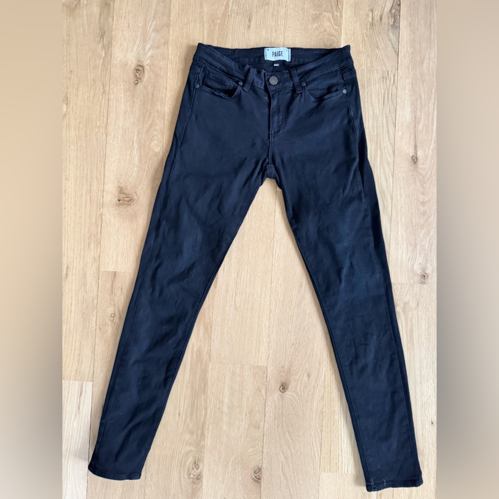 Paige Verdugo Ultra Skinny Black Jeans Size 27 Stretch Denim